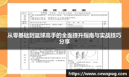 从零基础到篮球高手的全面提升指南与实战技巧分享